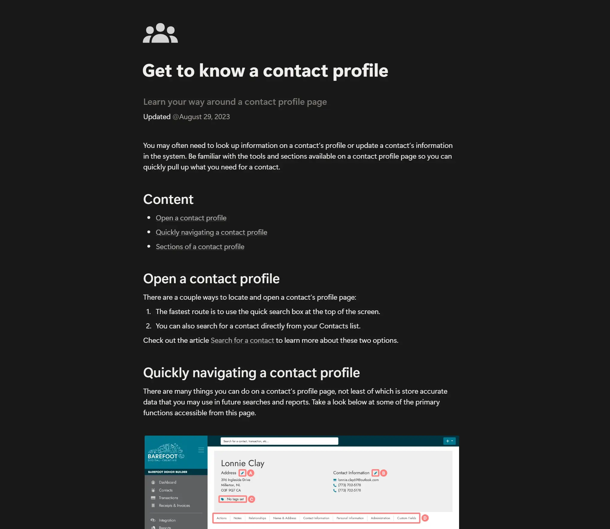 Image of how-to guide for our CRM